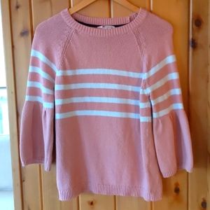 Boden knit sweater with 3/4 length arm length